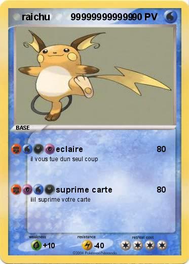 Pokemon    raichu        999999999999