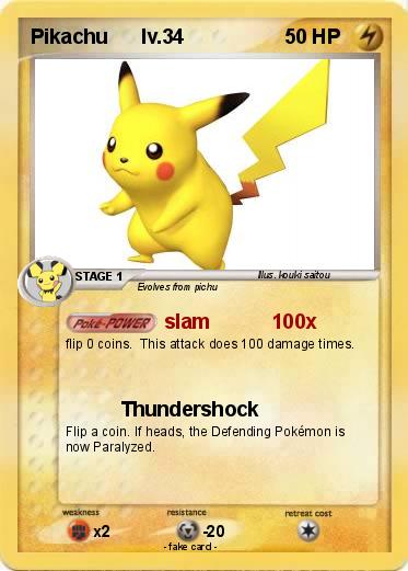 Pokemon Pikachu      lv.34
