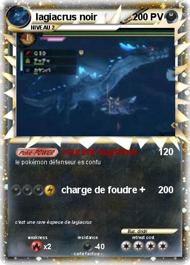 Pokemon lagiacrus noir