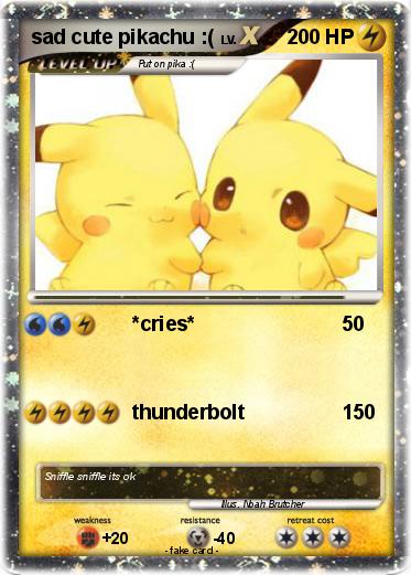 Pokemon sad cute pikachu :(