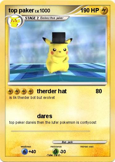 Pokemon top paker