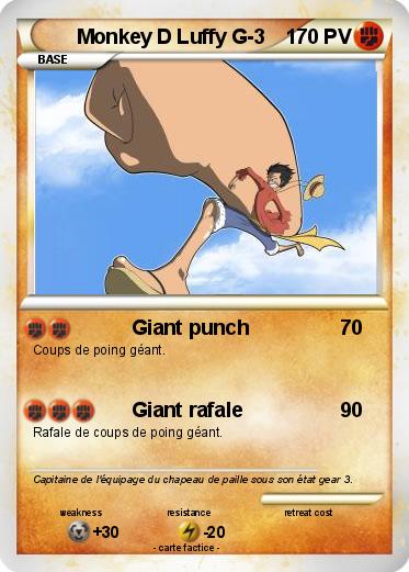Pokemon Monkey D Luffy G-3