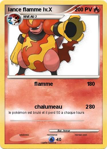 Pokemon lance flamme lv.X