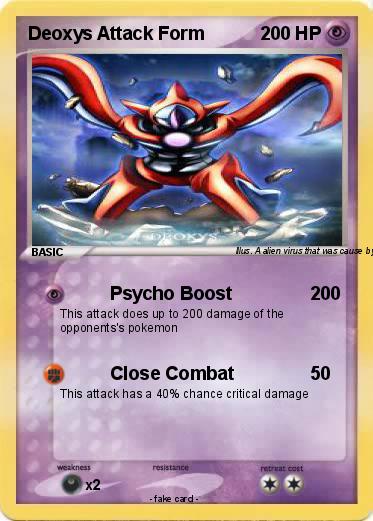 Pokemon Deoxys Attack Form