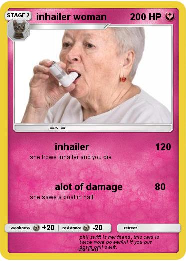 Pokemon inhailer woman