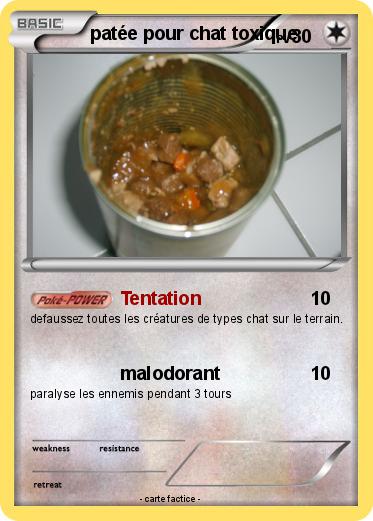 Pokemon patée pour chat toxique