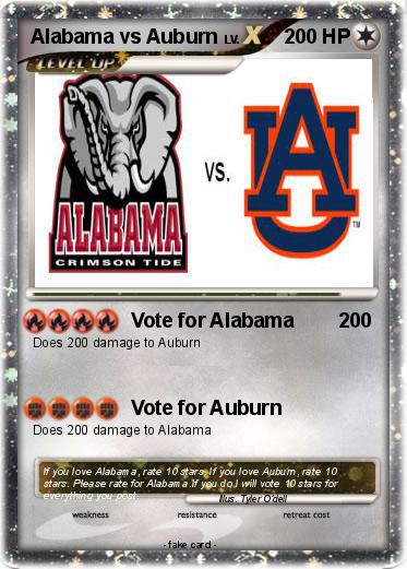Pokemon Alabama vs Auburn