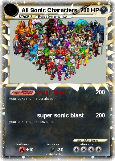 Pokemon All Sonic Characters