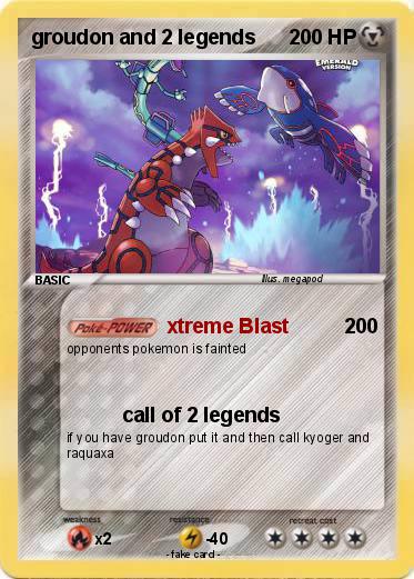 Pokemon groudon and 2 legends