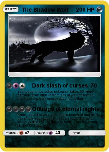 Pokémon The Shadow Wolf - Dark slash of curses - My Pokemon Card