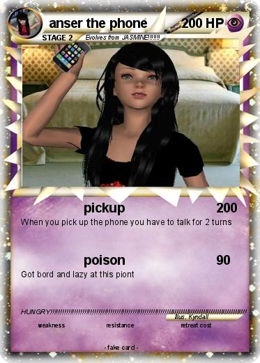 Pokemon anser the phone