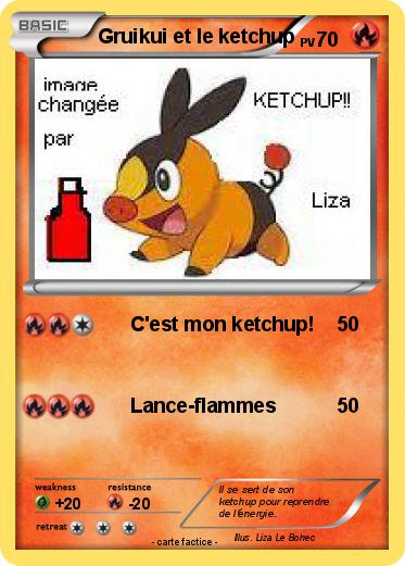 Pokemon Gruikui et le ketchup