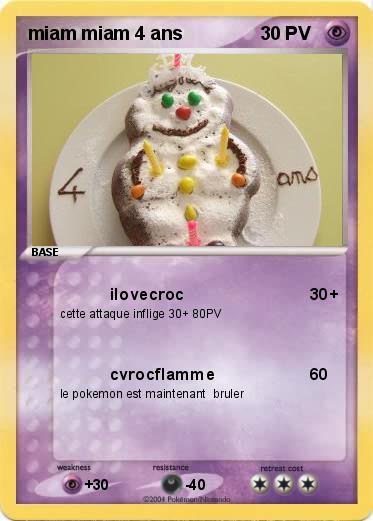 Pokemon miam miam 4 ans