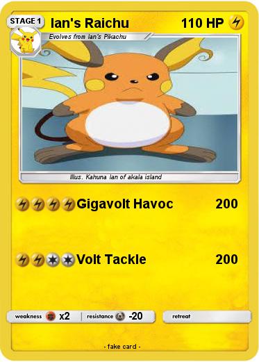 Pokemon Ian's Raichu