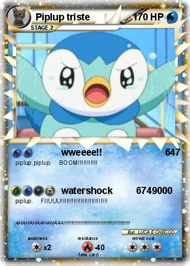 Pokemon Piplup triste