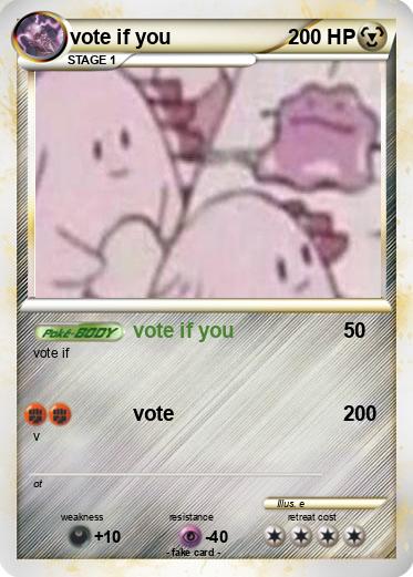 Pokemon vote if you