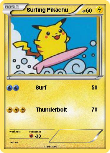 Pokemon Surfing Pikachu