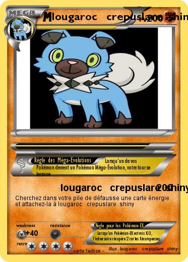 Pokemon lougaroc   crepuslare  shiny