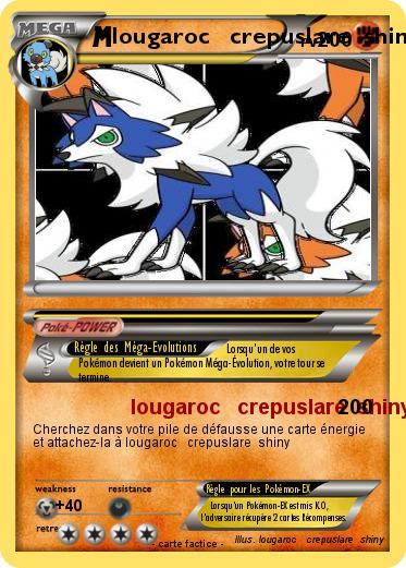 Pokemon lougaroc   crepuslare  shiny