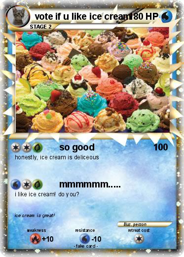 Pokemon vote if u like ice cream