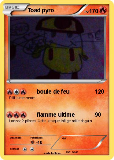 Pokémon Toad pyro - boule de feu - Ma carte Pokémon