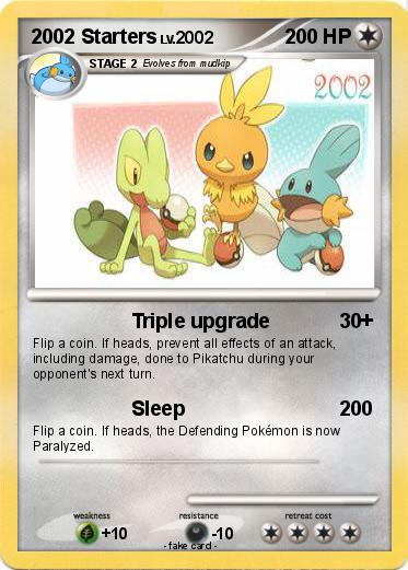 Pokemon 2002 Starters
