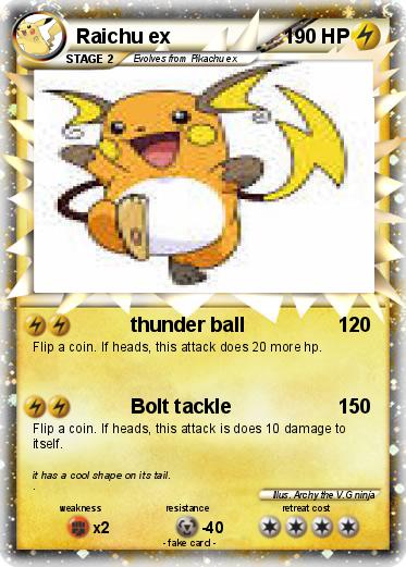 Pokemon Raichu ex