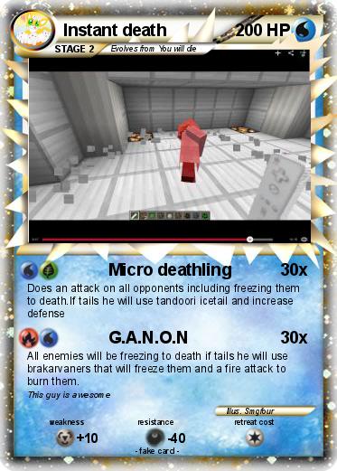 Pokemon Instant death