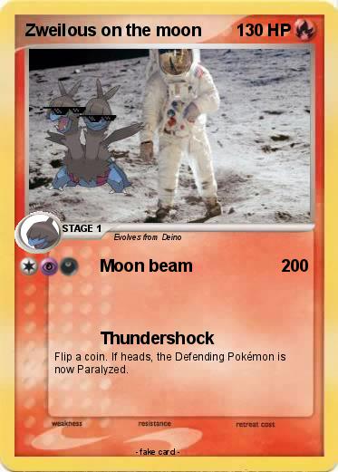 Pokemon Zweilous on the moon