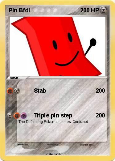 Pokémon Pin Bfdi - Stab - My Pokemon Card