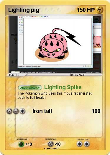 Pokemon Lighting pig