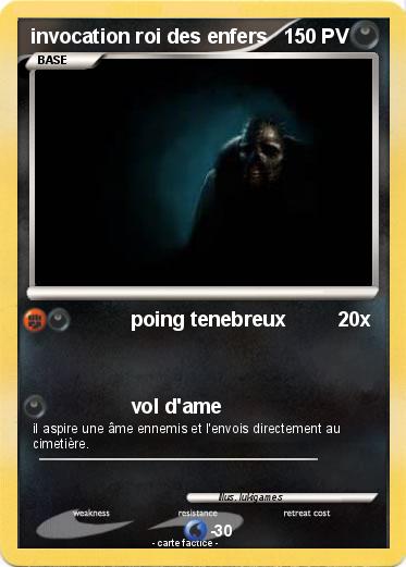 Pokémon invocation roi des enfers - poing tenebreux - Ma carte Pokémon