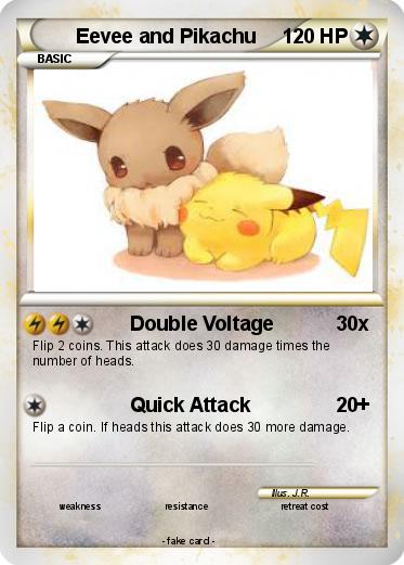 Pokemon Eevee and Pikachu