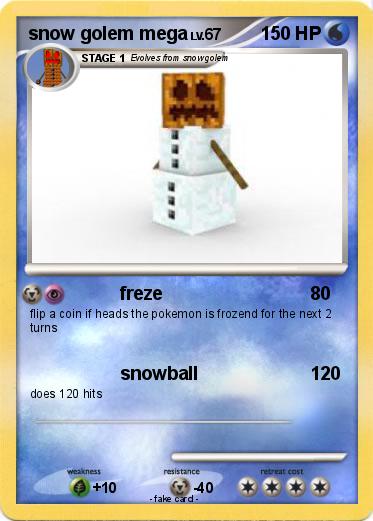 Pokemon snow golem mega