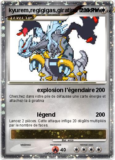 Pokemon kyurem,regigigas,giratina fusionner