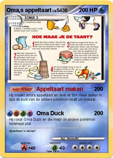 Pokemon Oma,s appeltaart