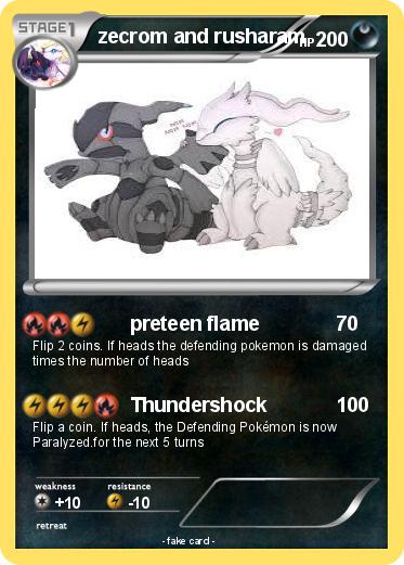 Pokemon zecrom and rusharam