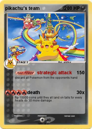 Pokemon pikachu's team
