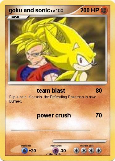 Pokemon goku and sonic
