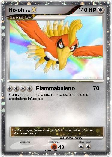 Pokémon Ho oh 1938 1938 - Fiammabaleno - My Pokemon Card