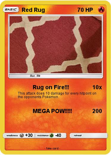 Pokemon Red Rug