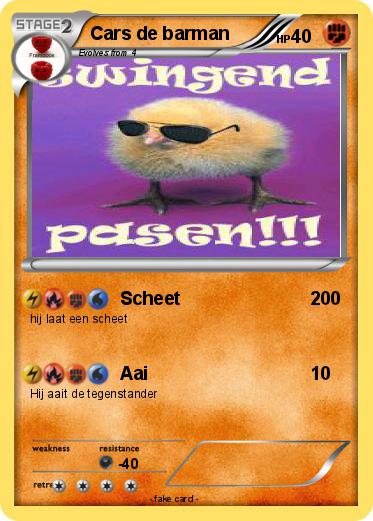 Pokemon Cars de barman