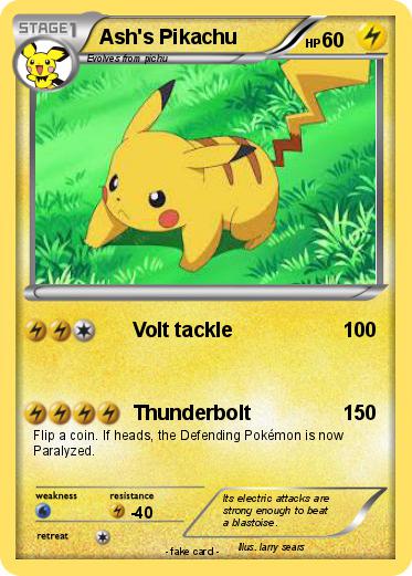Pokemon Ash's Pikachu