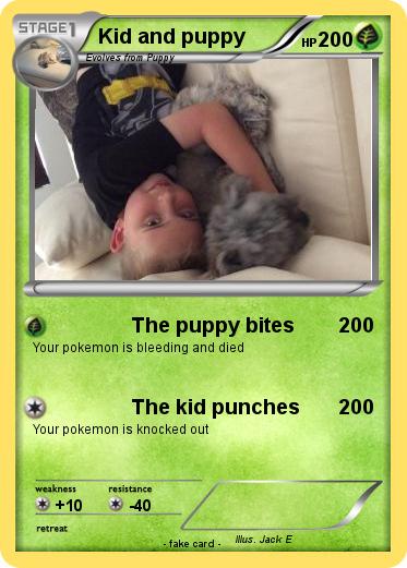 Pokemon Kid and puppy