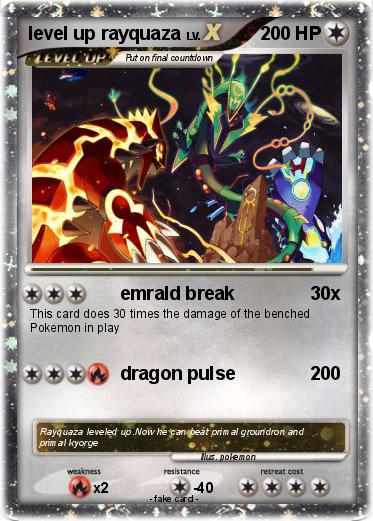 Pokemon level up rayquaza