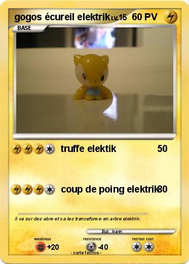 Pokemon gogos écureil elektrik