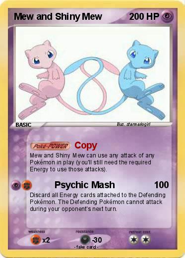 Pokemon Mew and Shiny Mew