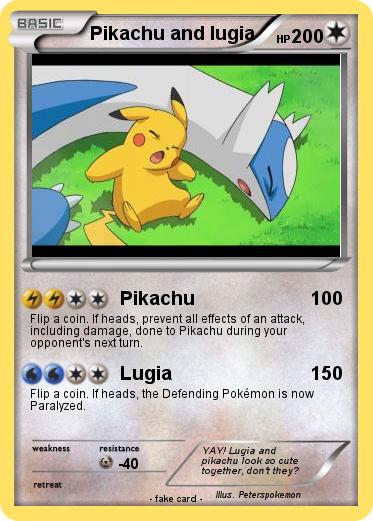 Pokemon Pikachu and lugia