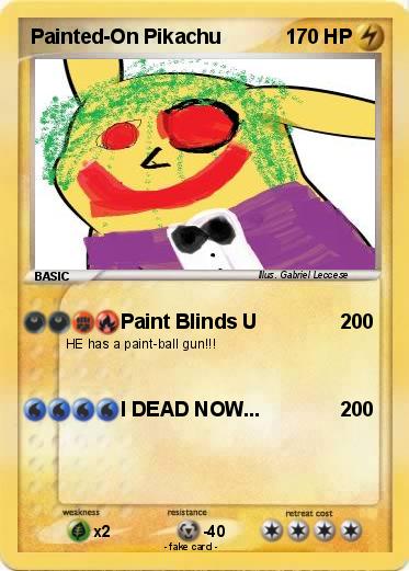 Pokemon Painted-On Pikachu