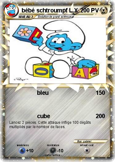 Pokemon bébé schtroumpf L.X